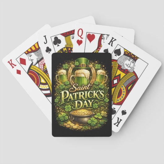 Geluk van het Smaragdgroene Eiland Pokerkaarten (Achterkant)