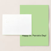 Geluk van St Patrick's Day met Shamrocks Vakantie Folie Kaarten (Display)