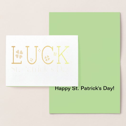 Geluk van St Patrick's Day met Shamrocks Vakantie Folie Kaarten (Display)