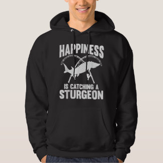 Geluk vangt een sturgeon hoodie