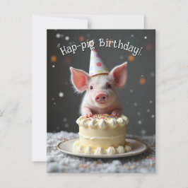 Geluk varken Verjaardag Briefkaart