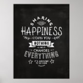 Geluk verandert alles Inspirerend quote Poster (Voorkant)