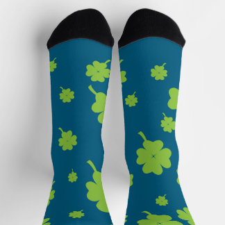 Geluk vierbladige klaver sokken St. Patty's dag