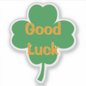 Geluk Vierbladige Klaver St. Patrick's Dag Sticker (Voorkant)