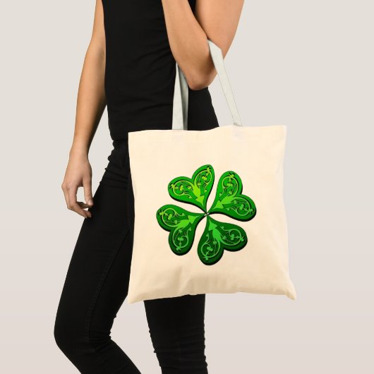 Geluk vierbladige klaver tote bag (Voorkant (product))