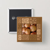 Geluk_ Vierkante Button 5,1 Cm (Voorkant /achterkant)