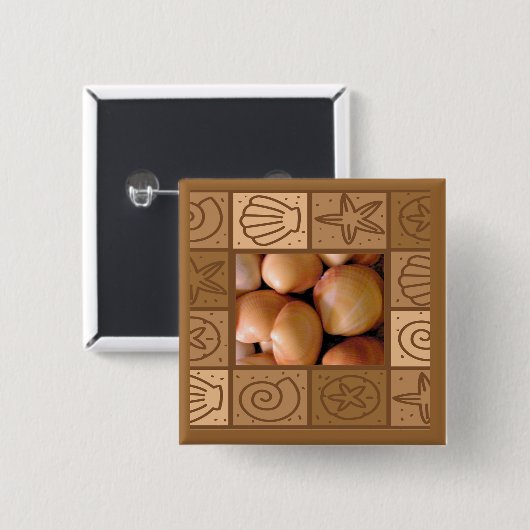 Geluk_ Vierkante Button 5,1 Cm (Voorkant /achterkant)