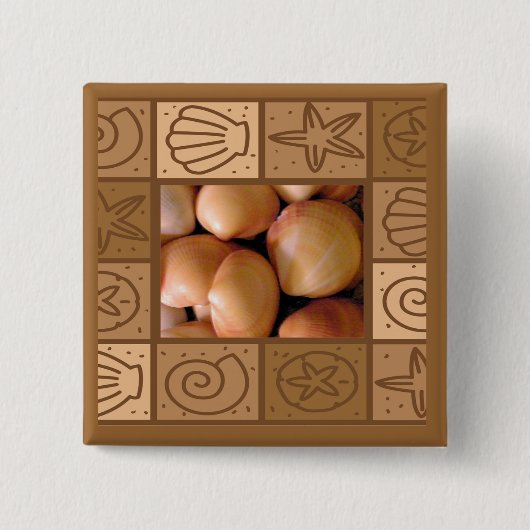 Geluk_ Vierkante Button 5,1 Cm (Voorkant)