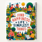 Geluk vinden in de eenvoudigste dingen van het lev notitieboek (Achterkant)
