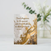 Geluk vinden in het moment… Lee Hiller Quote Briefkaart (Staand voorkant)