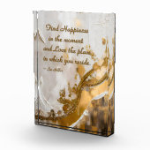 Geluk vinden in het moment… Lee Hiller Quote Fotoblokken (Rechts)