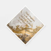 Geluk vinden in het moment… Lee Hiller Quote Servet (Hoek)