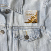 Geluk vinden in het moment… Lee Hiller Quote Vierkante Button 5,1 Cm (In situ)