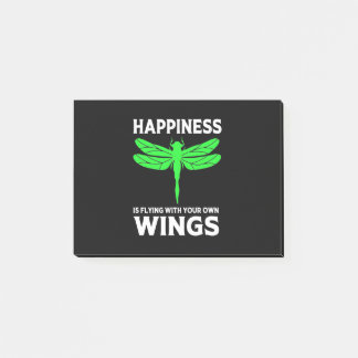 Geluk vliegt met een dragonfly post-it® notes