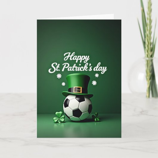 Geluk Voetbal St. Patrick's Dag Kaart (Voorkant)