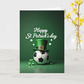 Geluk Voetbal St. Patrick's Dag Kaart (Gele Bloem)