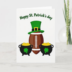Geluk Voetbal St. Patrick's Dag Kaart