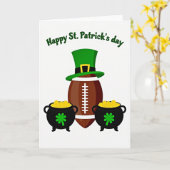 Geluk Voetbal St. Patrick's Dag Kaart (Gele Bloem)