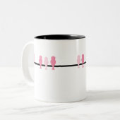 Geluk Vogels Tweekleurige Koffiemok (Voorkant links)