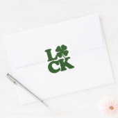 Geluk voor de Ieren Vierkante Sticker (Envelop)