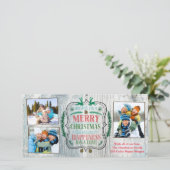 Geluk, vreugde en liefde feestdagenkaart (Staand voorkant)