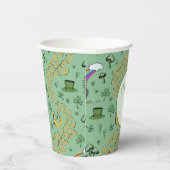 Geluk & Vreugde Munten & Groene Shamrocks St Patri Papieren Bekers (Rechts)