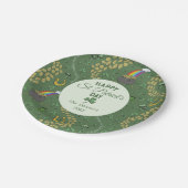Geluk & Vreugde Munten & Groene Shamrocks St Patri Papieren Bordje (Gekanteld)