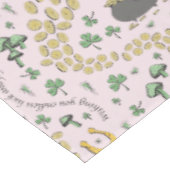 Geluk & Vreugde Munten & Groene Shamrocks St Patri Tafelkleed (Gekanteld)