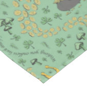 Geluk & Vreugde Munten & Groene Shamrocks St Patri Tafelkleed (Gekanteld)