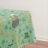 Geluk & Vreugde Munten & Groene Shamrocks St Patri Tafelkleed (Voorbeeld)