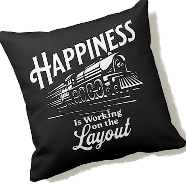 Geluk werkt aan de lay-out, stoomtrein kussen (Creator heeft geüpload)