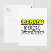 Geluk... Wetenschapsleraar Briefkaart (Voorkant / Achterkant)