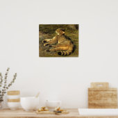 Geluk - Wilde Kat Poster (Keuken)