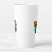 Geluk wint graffiti ontwerp latte mok (Voorkant)