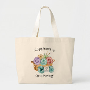 Geluk wordt aangepast grote tote bag