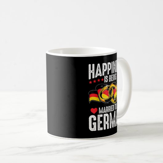 Geluk wordt gehuwd met een Duitse echtgenoot WIF Koffiemok (Voorkant rechts)