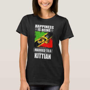 Geluk wordt gehuwd met een Kittian Nevisian T-shirt