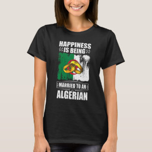 Geluk wordt getrouwd met een Algerijns Algerije T-shirt