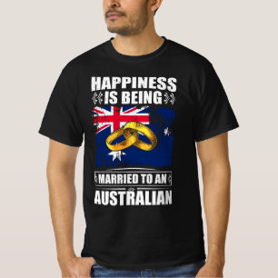 Geluk wordt getrouwd met een Australiër T-shirt