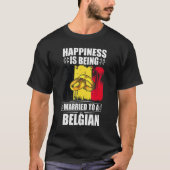 Geluk wordt getrouwd met een Belgisch België T-shirt (Voorkant)