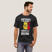 Geluk wordt getrouwd met een Belgisch België T-shirt (Voorkant volledig)