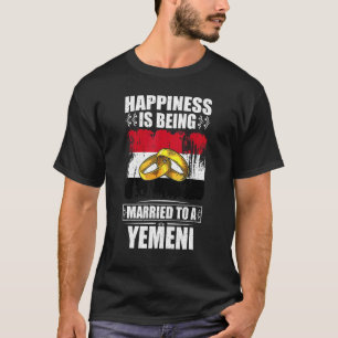 Geluk wordt getrouwd met een Jemenitisch Jemen T-shirt
