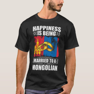 Geluk wordt getrouwd met een mongoliër t-shirt