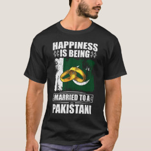 Geluk wordt getrouwd met een Pakistaan T-shirt