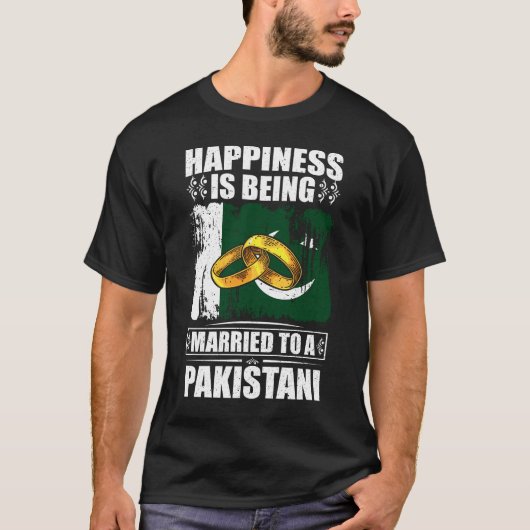 Geluk wordt getrouwd met een Pakistaan T-shirt (Voorkant)