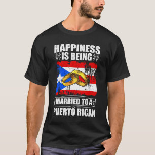 Geluk wordt getrouwd met een Puerto Ricaan T-shirt