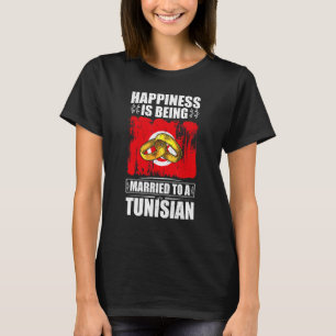 Geluk wordt getrouwd met een Tunesisch Tunesië T-shirt