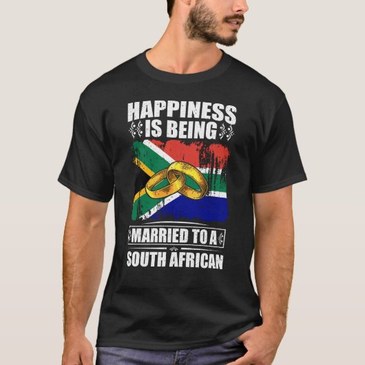 Geluk wordt getrouwd met een Zuid-Afrikaans T-shirt (Voorkant)