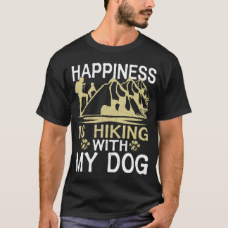 Geluk wringt met mijn hond buitenwandelend t-shirt