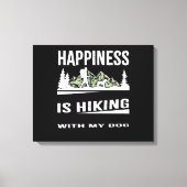 Geluk wringt met mijn hond canvas afdruk (Voorkant)